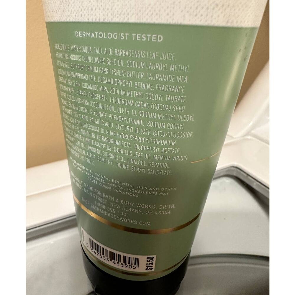 Bath & Body Works Aromatherapy Eucalyptus & Spearment Body Wash 10 oz - Picture 5 of 6
